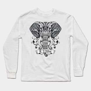 Mandala elephant - Be Strong Long Sleeve T-Shirt